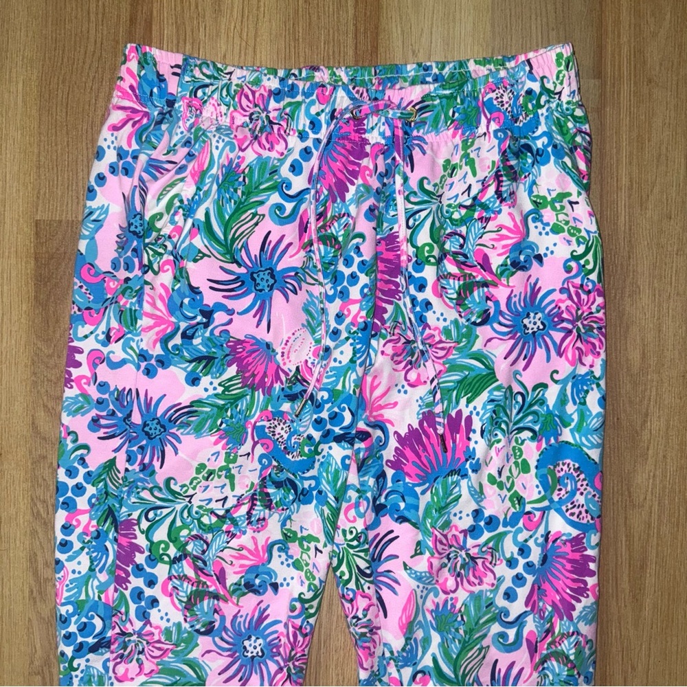 LILLY PULITZER size medium m Emora Knit Pant Mandevilla Baby Paradise - Picture 2 of 9